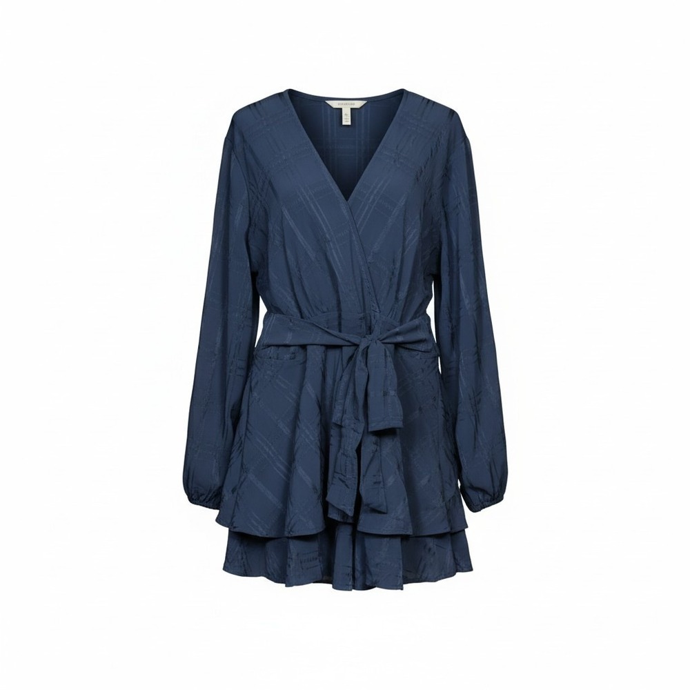 Relipop‎ Blue Long Sleeve Double Layer Jumpsuit XXL